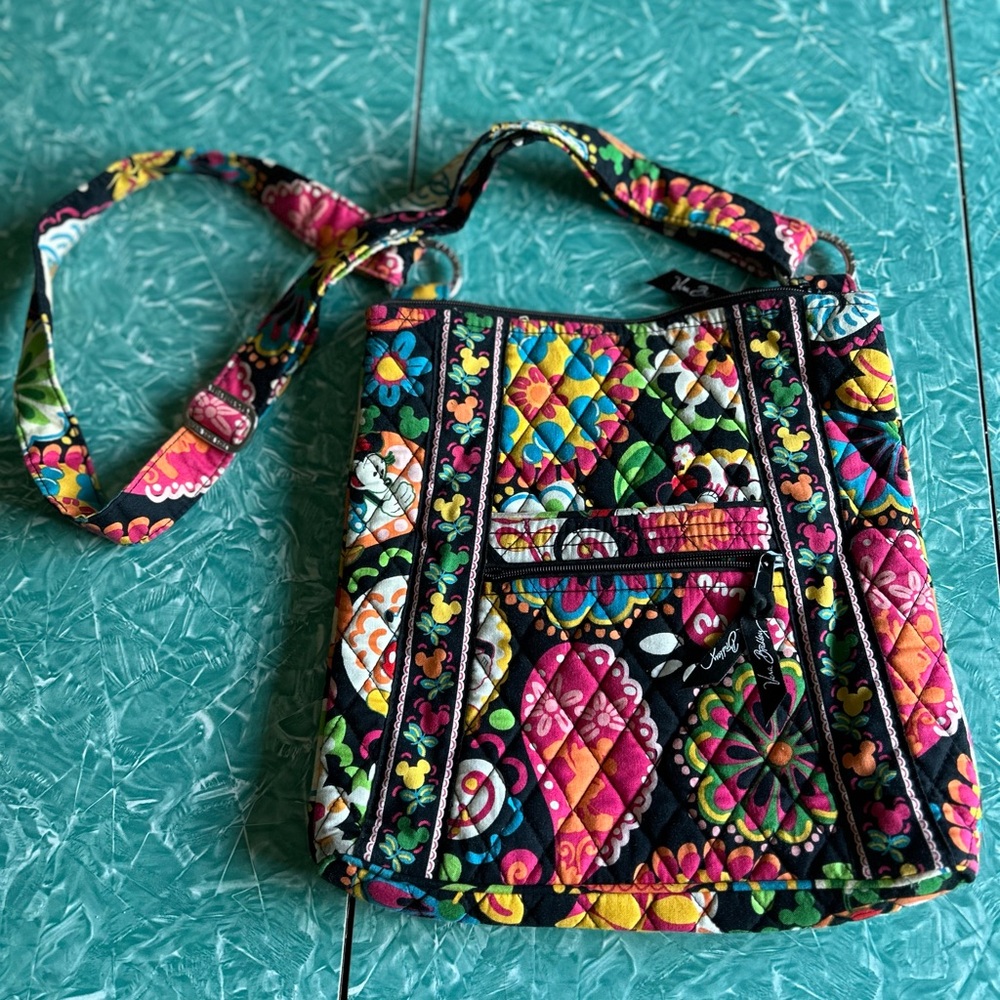 Vera Bradley Mickey Mouse & Minnie Mouse Disney Hipster Crossbody Bag